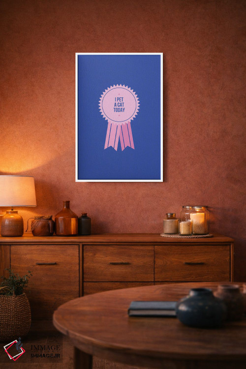 تابلو دکوراتیو امروز یک گربه نوازش کردم اثر جولیا والک - D3W