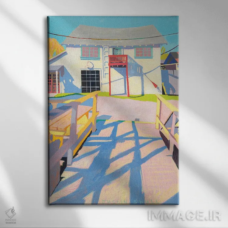 تابلو دکوراتیو کلبه هنری ماهیگیرها اثر جاستین شال - نمای روبهرو روی دیوار
