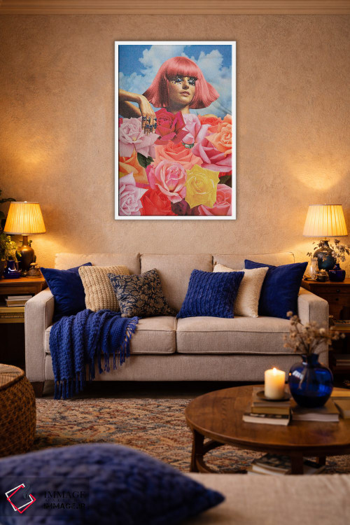 تابلو دکوراتیو بستر گل اثر جولیا والک - D3W