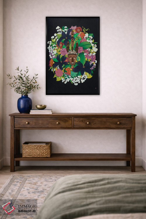 تابلو دکوراتیو سوسن سیاه اثر جنیفر وارن - D4B