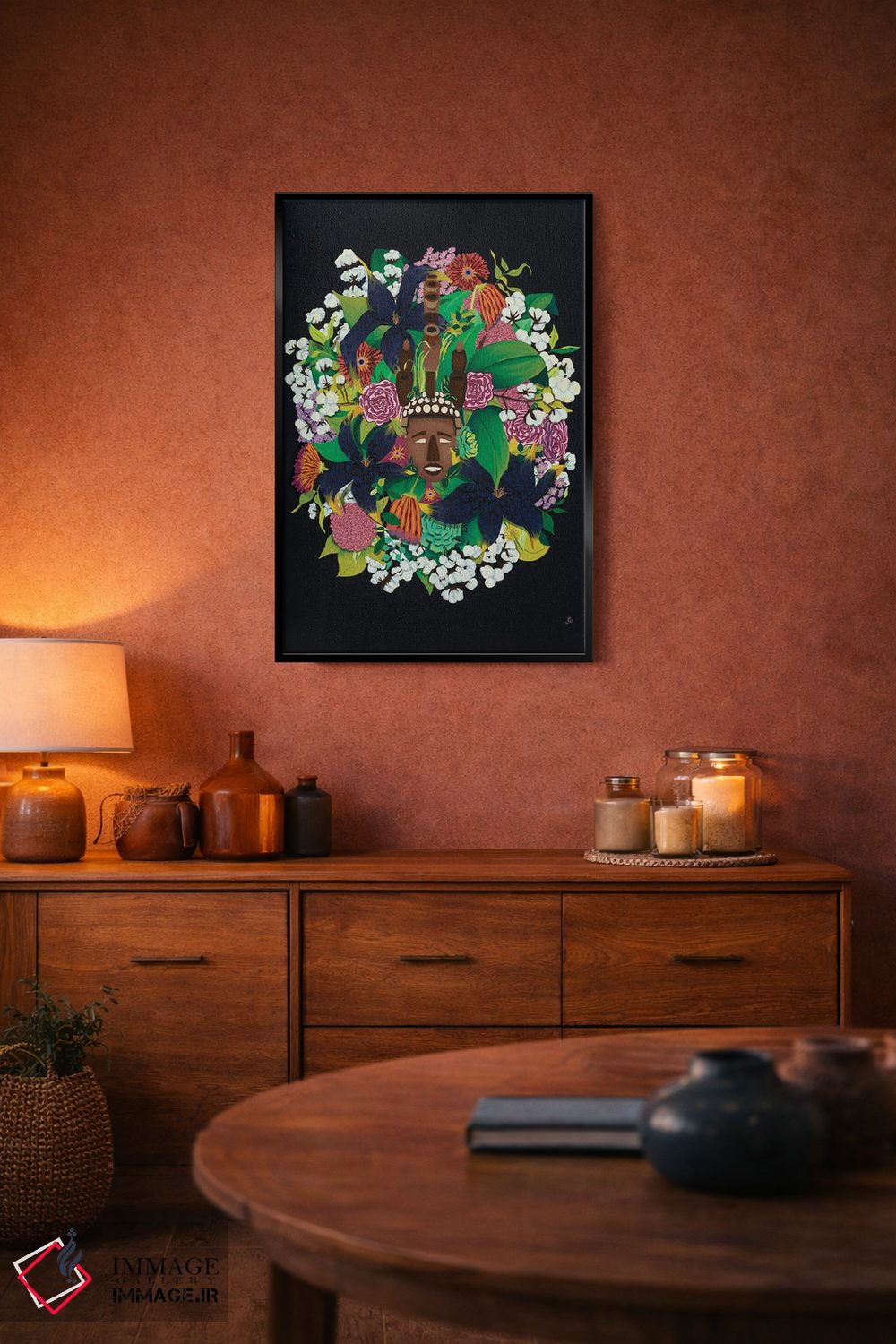 تابلو دکوراتیو سوسن سیاه اثر جنیفر وارن - D5B