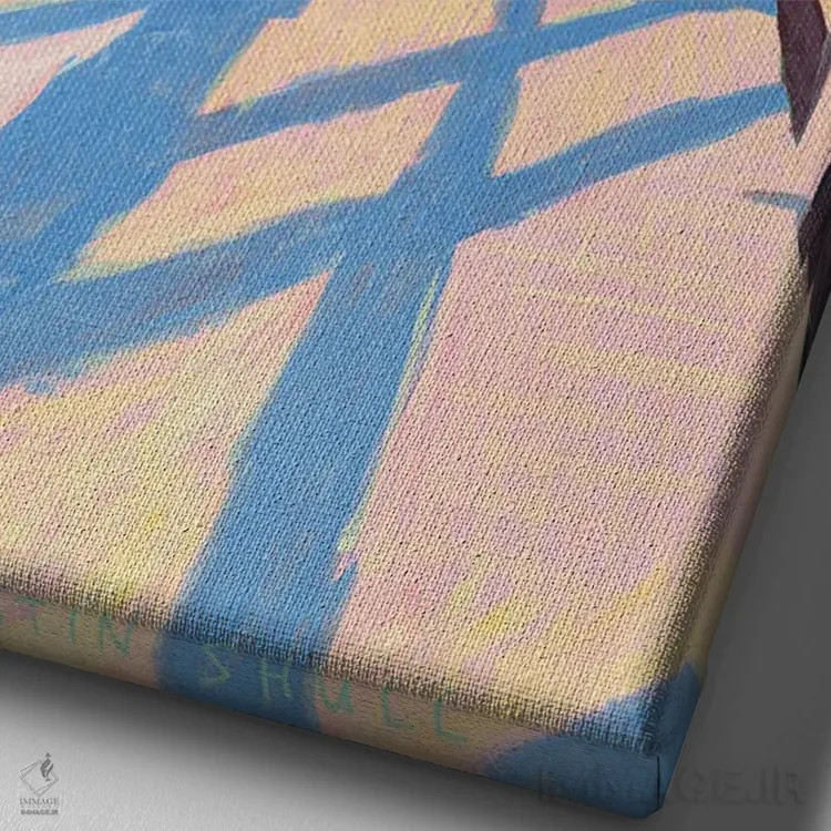 تابلو دکوراتیو کلبه هنری ماهیگیرها اثر جاستین شال - نمای نزدیک بافت بوم