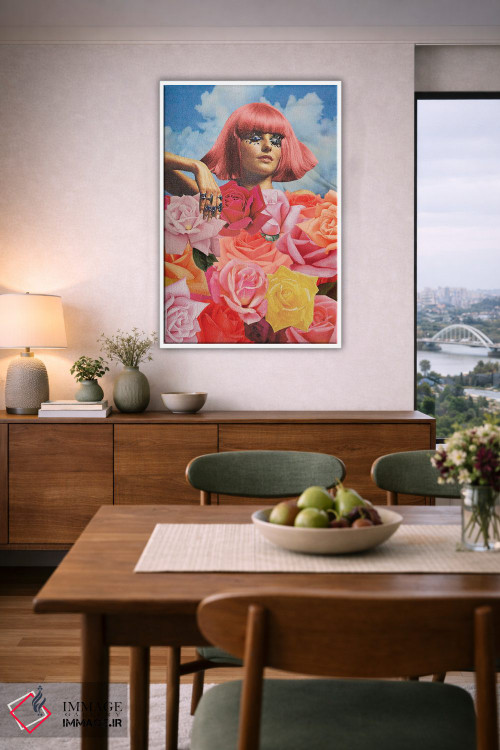 تابلو دکوراتیو بستر گل اثر جولیا والک - D6W