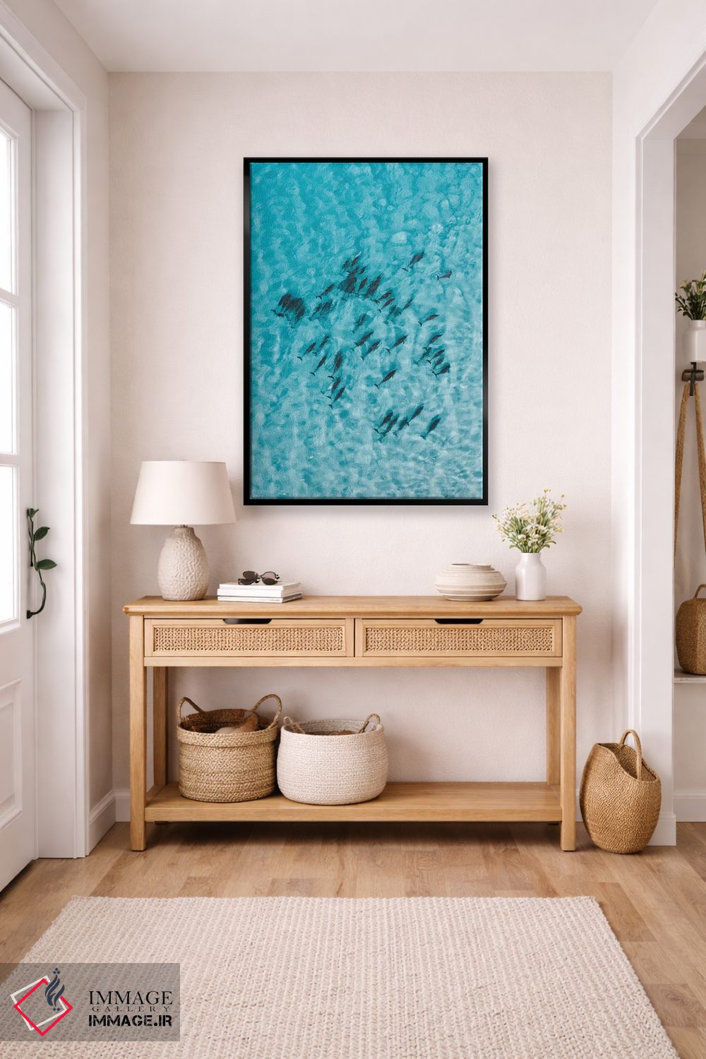 تابلو دکوراتیو دلفین های آرام اثر جکسون رابرتز - D5B