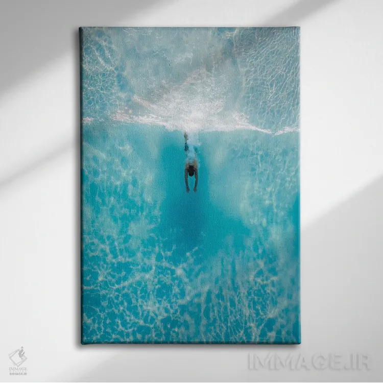 تابلو دکوراتیو شیرجه زدن از میان اثر جکسون رابرتز - نمای روبهرو روی دیوار