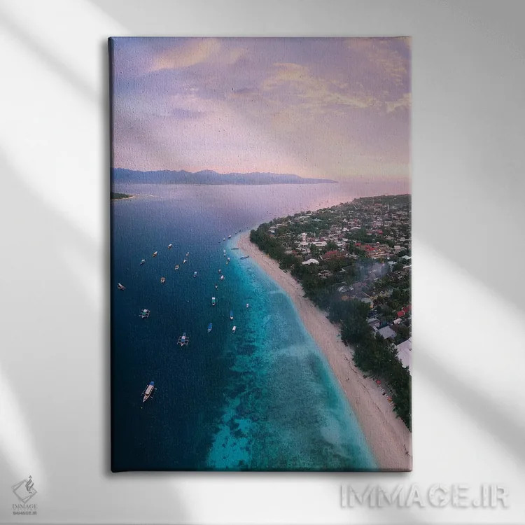 تابلو دکوراتیو جزایر گیلی اثر جکسون رابرتز - نمای روبهرو روی دیوار