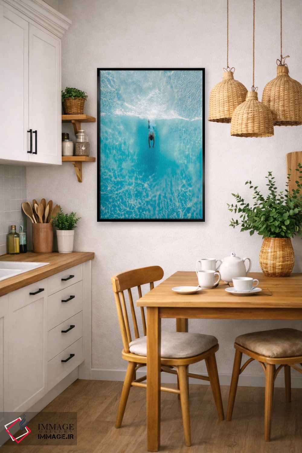 تابلو دکوراتیو شیرجه زدن از میان اثر جکسون رابرتز - D6B