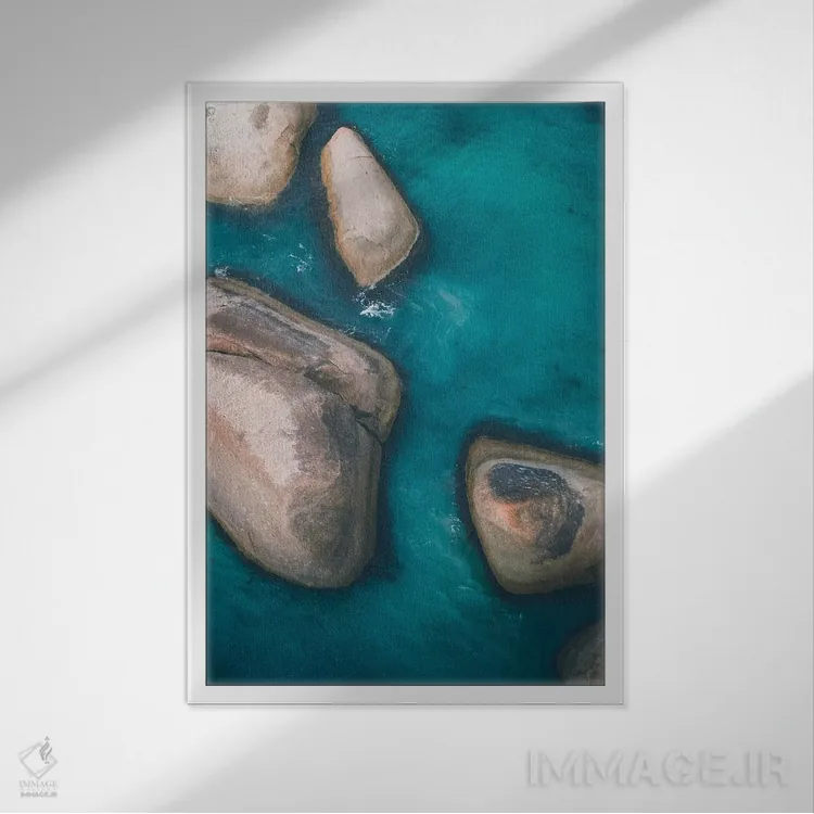 تابلو دکوراتیو صخره های فیل شماره سه اثر جکسون رابرتز - نمای قابدار سفید