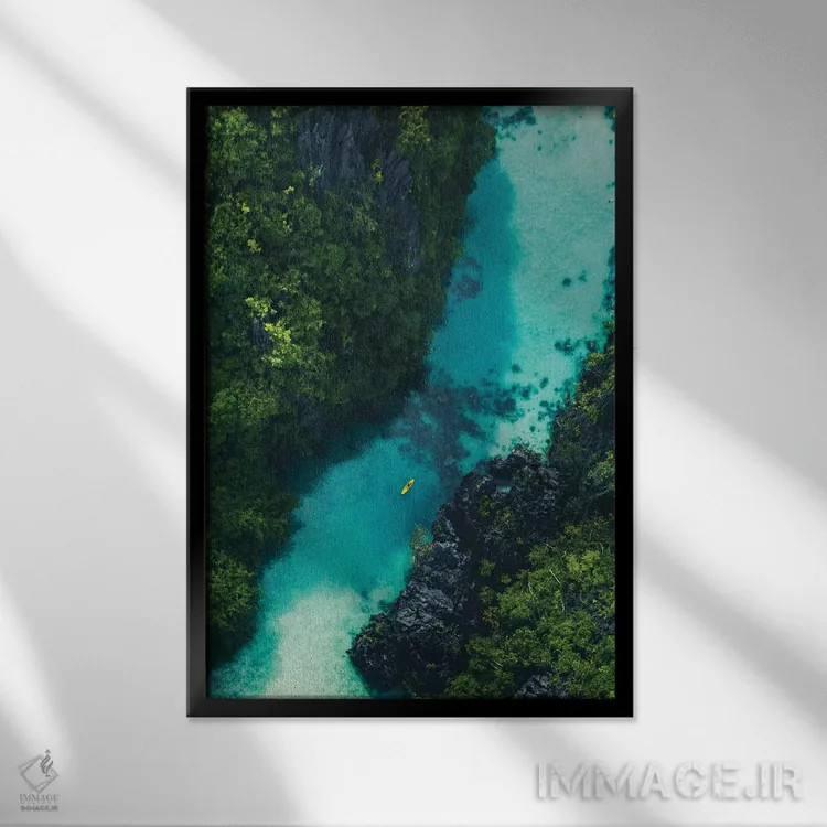 تابلو دکوراتیو بهشت پنهان اثر جکسون رابرتز - نمای قابدار مشکی