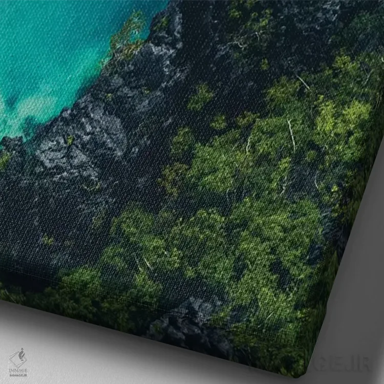 تابلو دکوراتیو بهشت پنهان اثر جکسون رابرتز - نمای نزدیک بافت بوم