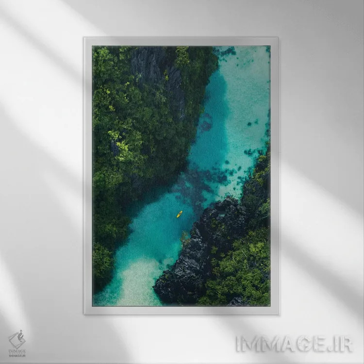 تابلو دکوراتیو بهشت پنهان اثر جکسون رابرتز - نمای قابدار سفید