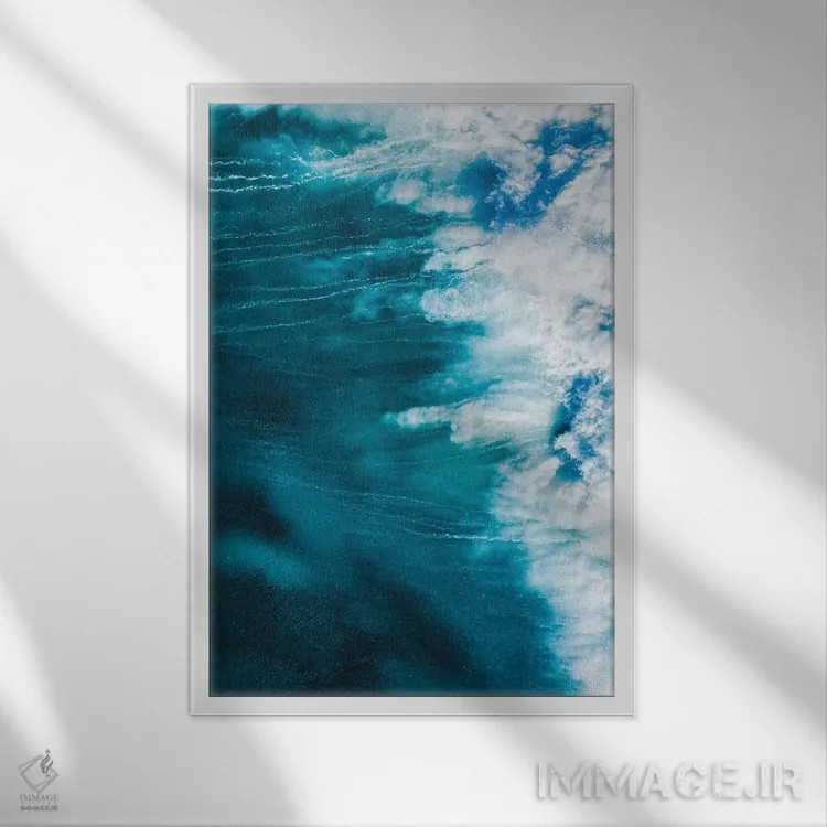 تابلو دکوراتیو احساسات اقیانوسی اثر جکسون رابرتز - نمای قابدار سفید