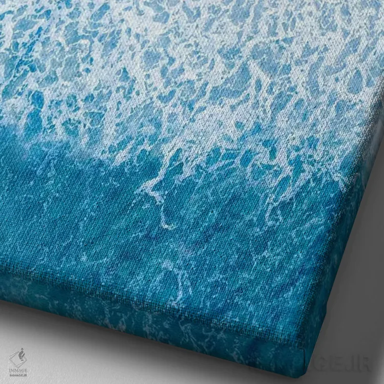 تابلو دکوراتیو اسب ها در ساحل اثر جکسون رابرتز - نمای نزدیک بافت بوم