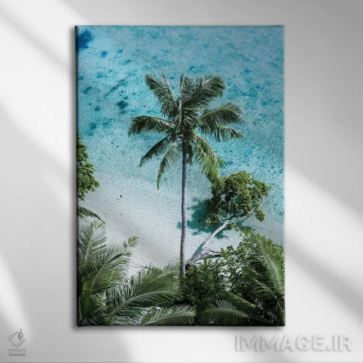 تابلو دکوراتیو بهشت درختان نخل اثر جکسون رابرتز - نمای روبهرو روی دیوار