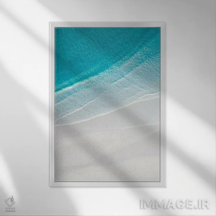 تابلو دکوراتیو شکاف اقیانوس شماره سه اثر جکسون رابرتز - نمای قابدار سفید
