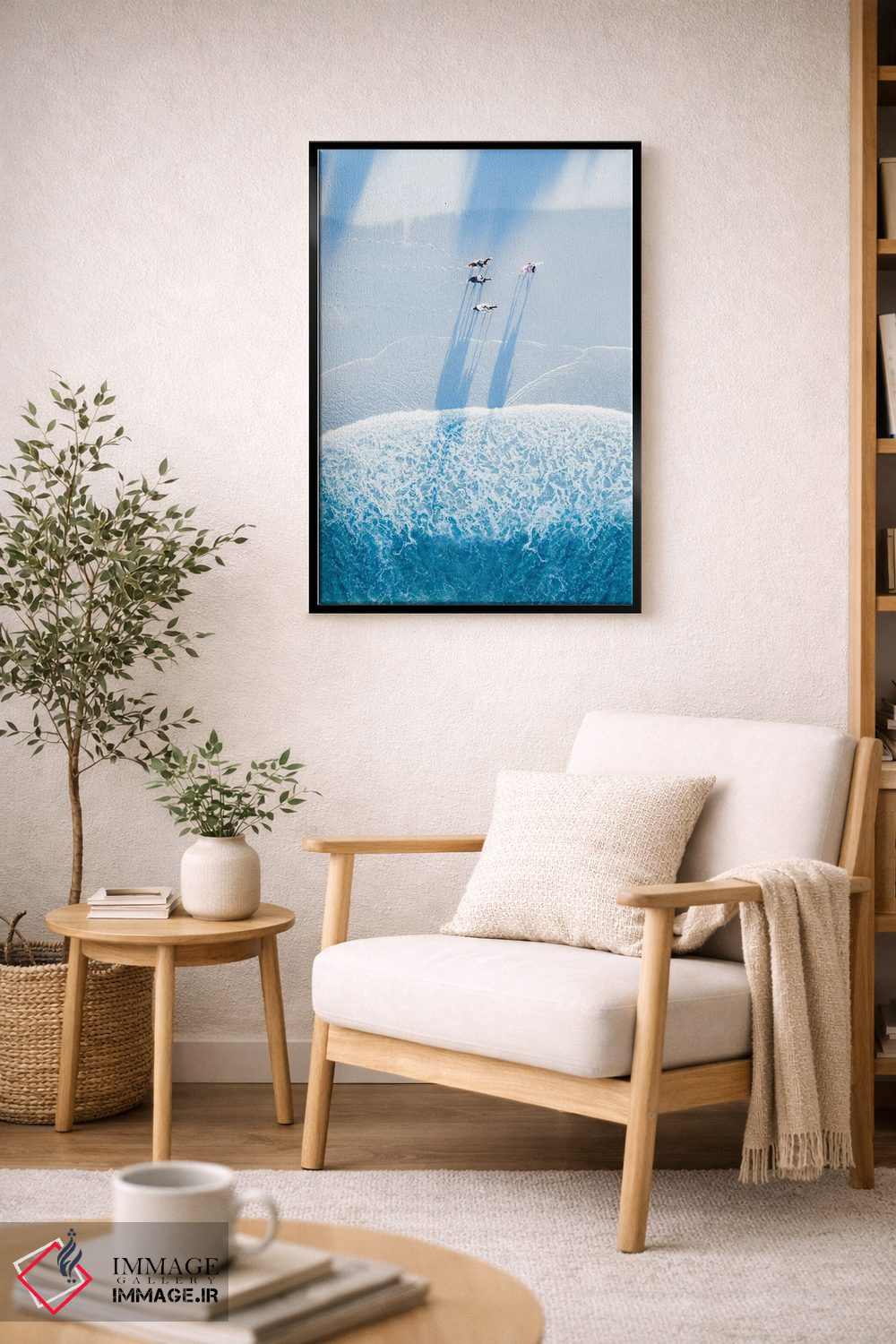 تابلو دکوراتیو اسب ها در ساحل اثر جکسون رابرتز - D2B