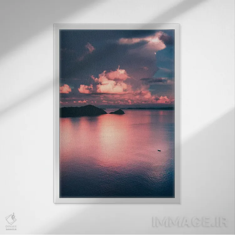 تابلو دکوراتیو غروب های فیلیپین اثر جکسون رابرتز - نمای قابدار سفید