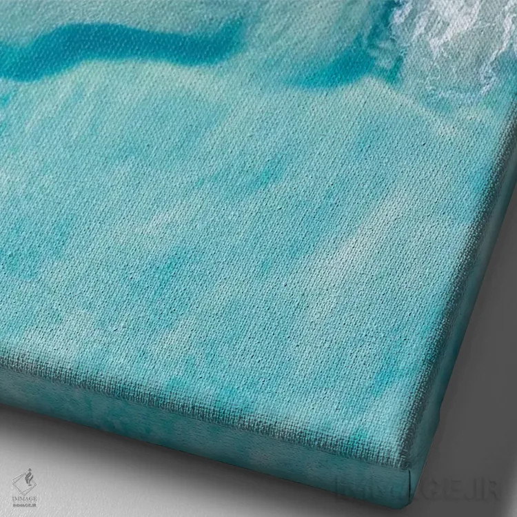 تابلو دکوراتیو خط ساحلی غروب شماره سه اثر جکسون رابرتز - نمای نزدیک بافت بوم