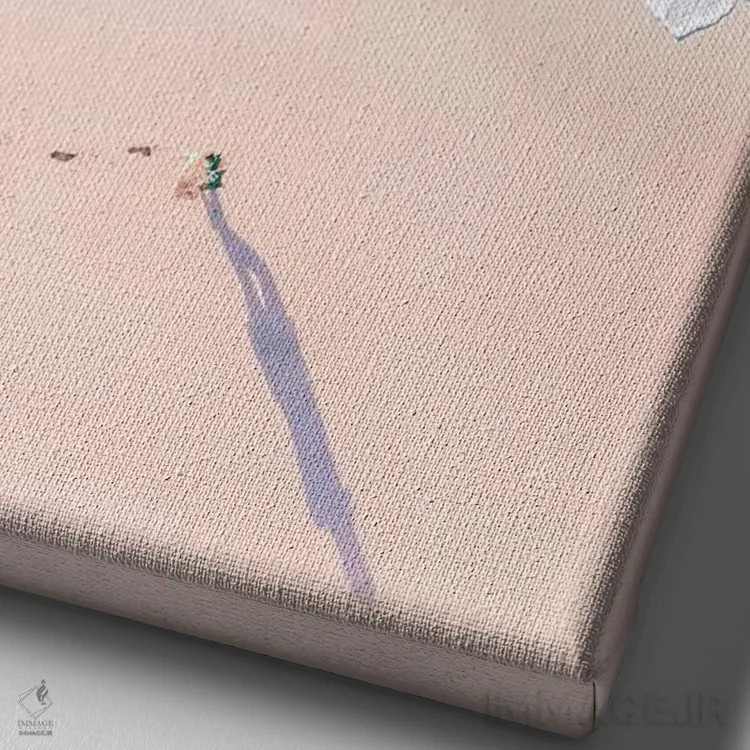 تابلو دکوراتیو خط ساحلی غروب شماره دو اثر جکسون رابرتز - نمای نزدیک بافت بوم