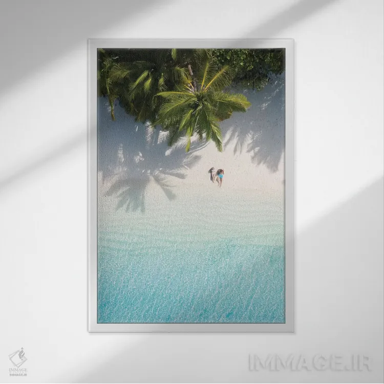 تابلو دکوراتیو بهشت ناب اثر جکسون رابرتز - نمای قابدار سفید