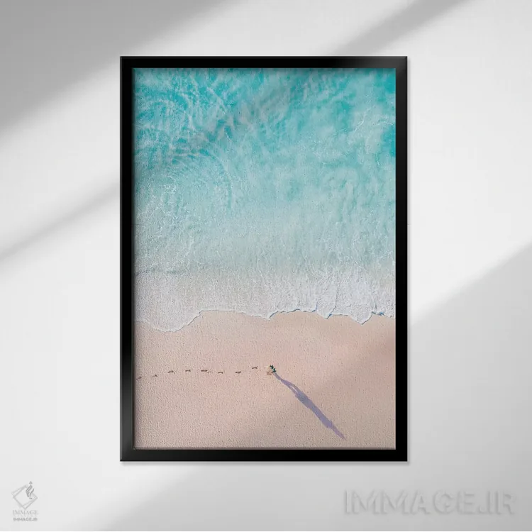 تابلو دکوراتیو خط ساحلی غروب شماره دو اثر جکسون رابرتز - نمای قابدار مشکی