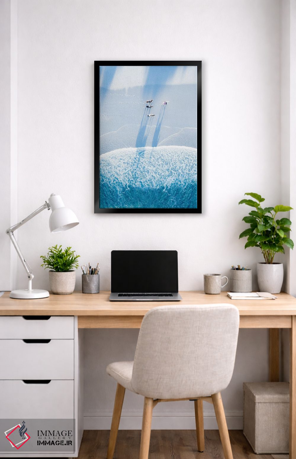 تابلو دکوراتیو اسب ها در ساحل اثر جکسون رابرتز - D4B