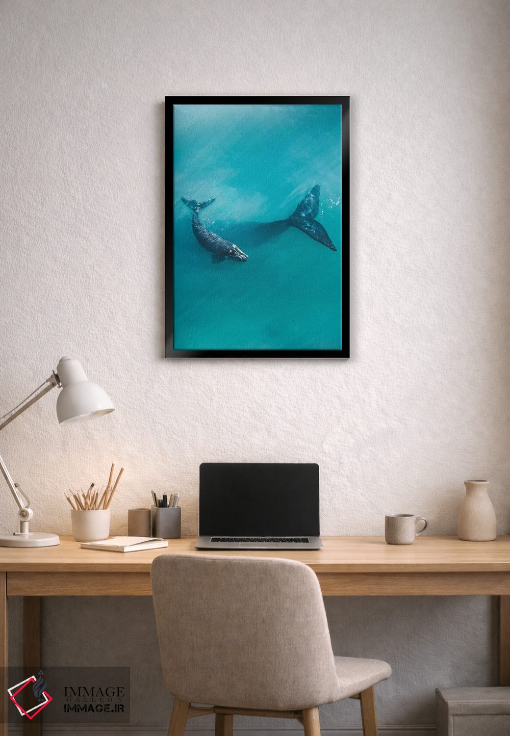 تابلو دکوراتیو نهنگ های آرام شماره دو اثر جکسون رابرتز - D3B