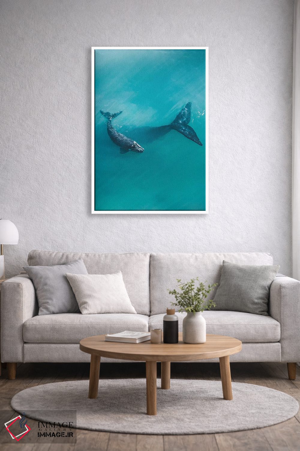 تابلو دکوراتیو نهنگ های آرام شماره دو اثر جکسون رابرتز - D1W