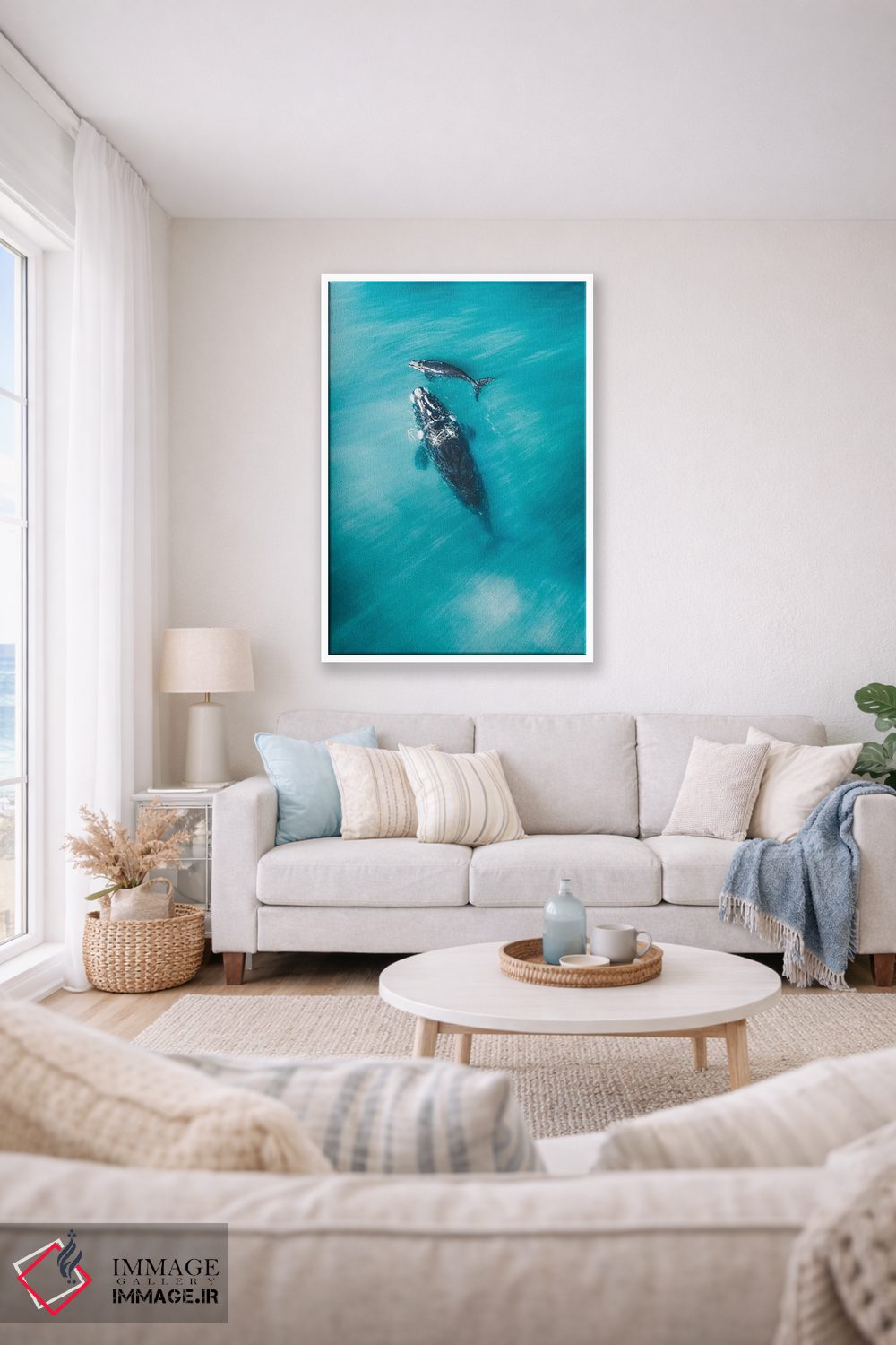 تابلو دکوراتیو نهنگ های آرام شماره سه اثر جکسون رابرتز - D1W