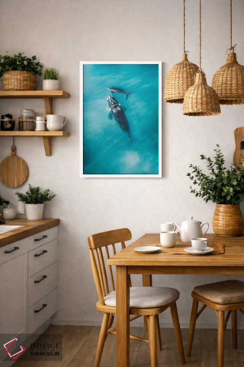 تابلو دکوراتیو نهنگ های آرام شماره سه اثر جکسون رابرتز - D3W