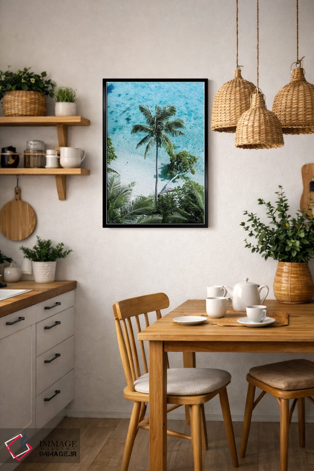 تابلو دکوراتیو بهشت درختان نخل اثر جکسون رابرتز - D6B