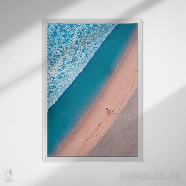 تابلو دکوراتیو شکاف غروب اثر جکسون رابرتز - نمای قابدار سفید