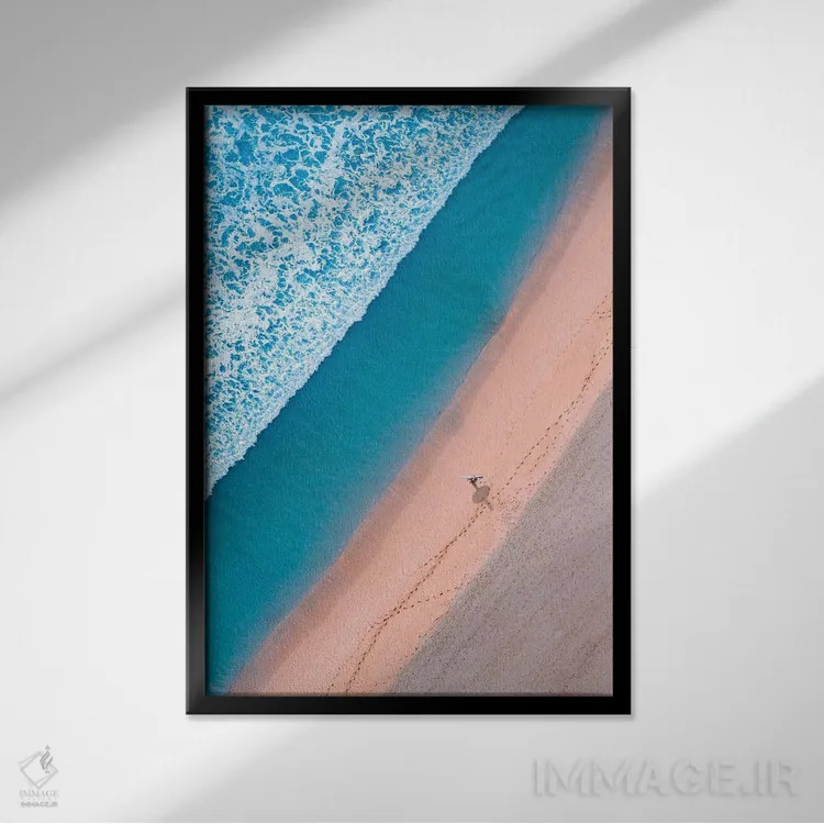 تابلو دکوراتیو شکاف غروب اثر جکسون رابرتز - نمای قابدار مشکی