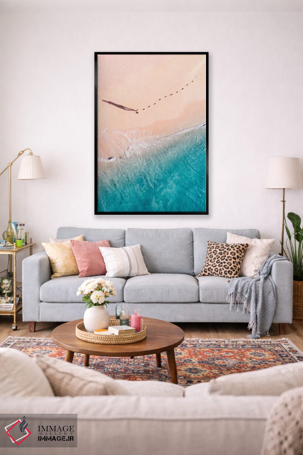 تابلو دکوراتیو خط ساحلی غروب شماره یک اثر جکسون رابرتز - D1B