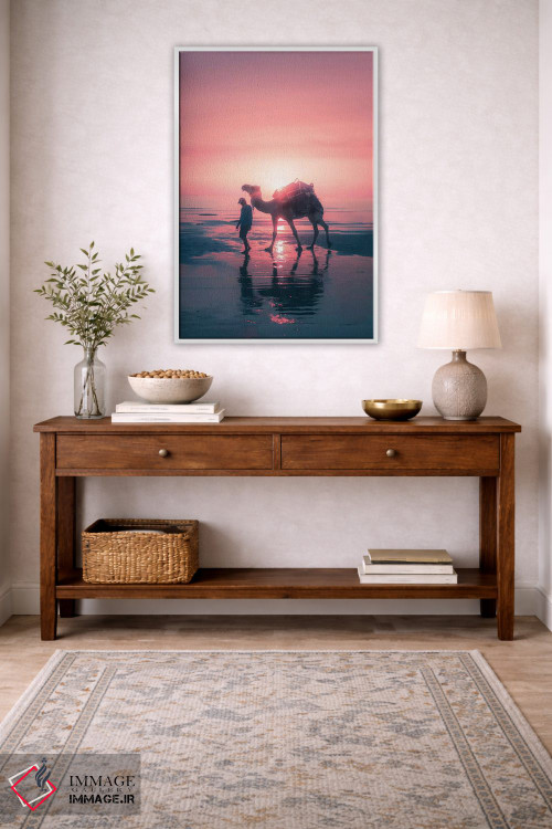 تابلو دکوراتیو شتر در غروب اثر جکسون رابرتز - D2W