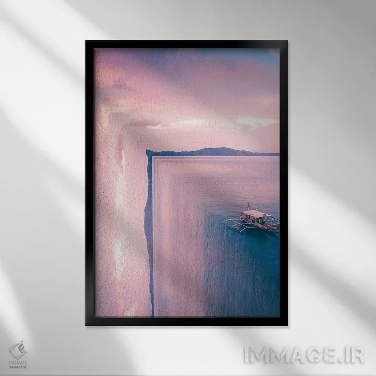 تابلو دکوراتیو لبه دنیا شماره سه اثر جکسون رابرتز - نمای قابدار مشکی