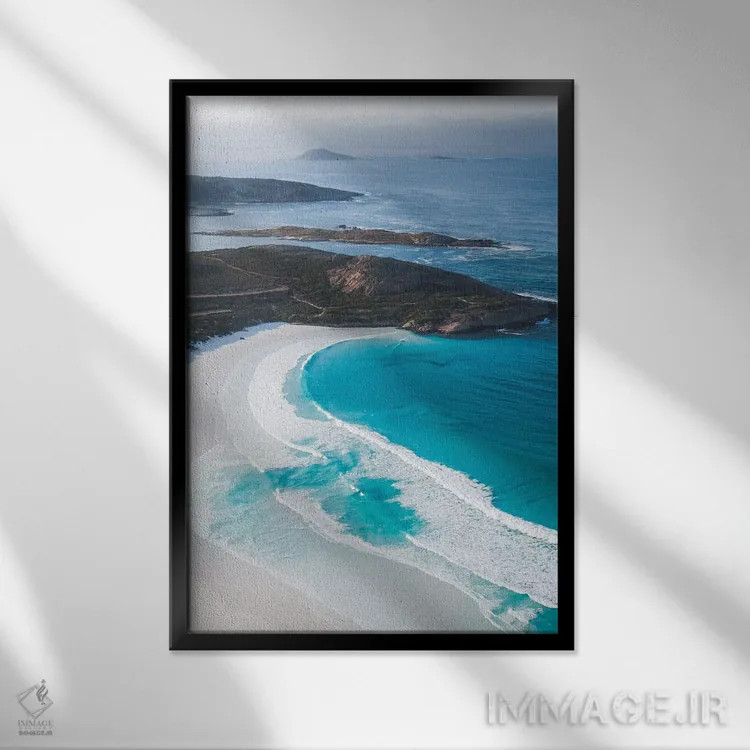 تابلو دکوراتیو ساحل بی نقص شماره دو اثر جکسون رابرتز - نمای قابدار مشکی