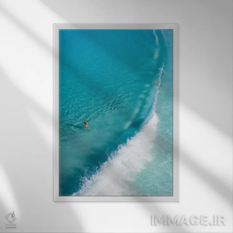 تابلو دکوراتیو ساحل بی نقص شماره یک اثر جکسون رابرتز - نمای قابدار سفید