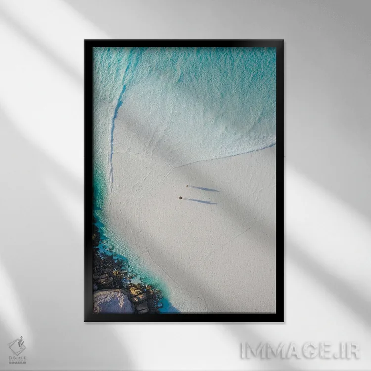 تابلو دکوراتیو ساحل بی نقص شماره چهار اثر جکسون رابرتز - نمای قابدار مشکی
