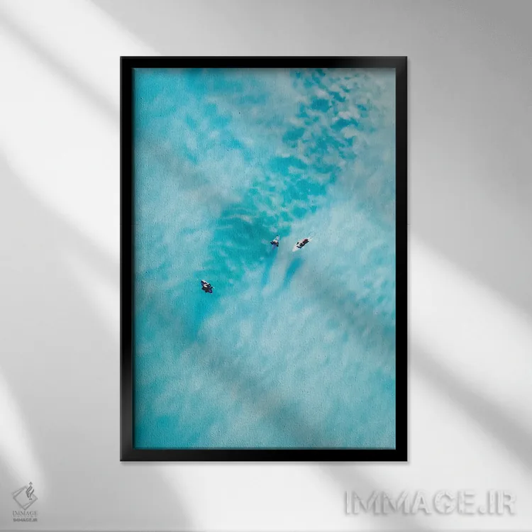 تابلو دکوراتیو آب های شفاف اثر جکسون رابرتز - نمای قابدار مشکی