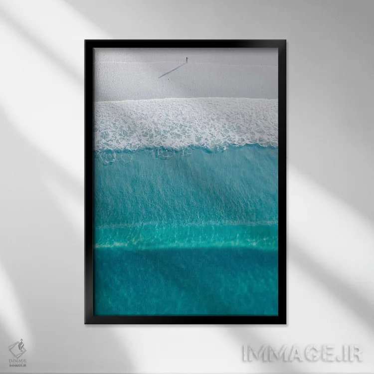 تابلو دکوراتیو ساحل بی نقص شماره سه اثر جکسون رابرتز - نمای قابدار مشکی