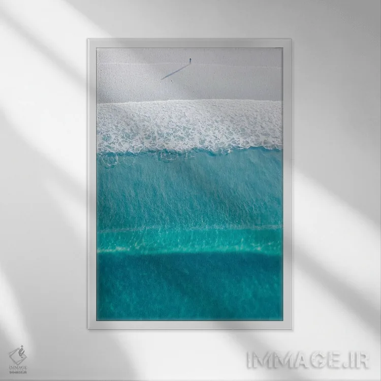 تابلو دکوراتیو ساحل بی نقص شماره سه اثر جکسون رابرتز - نمای قابدار سفید