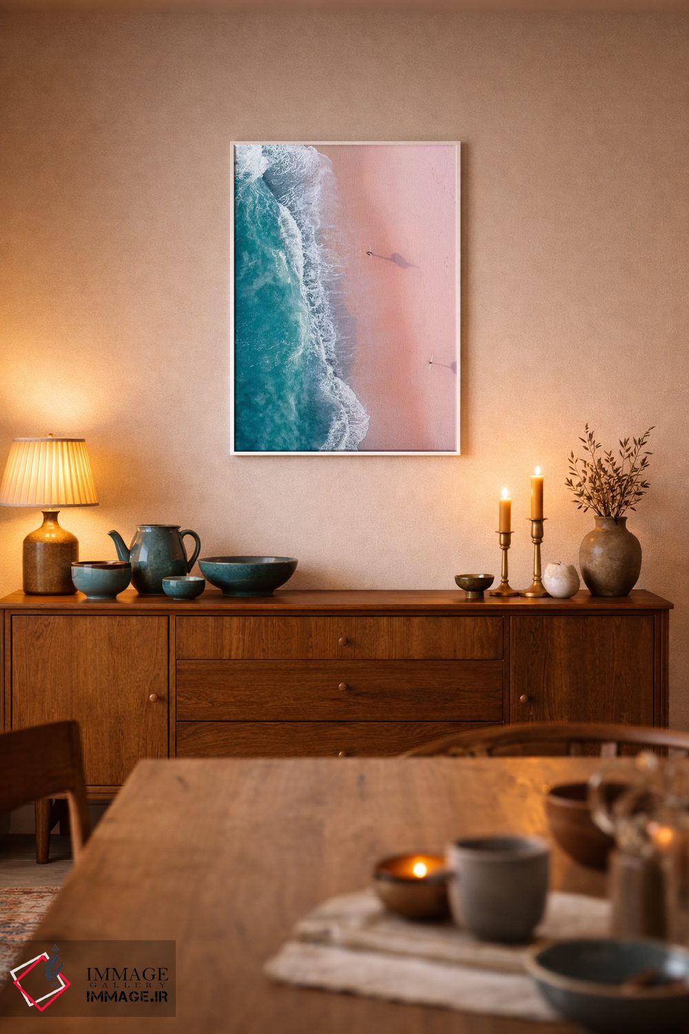 تابلو دکوراتیو موج سواران در غروب اثر جکسون رابرتز - D5W