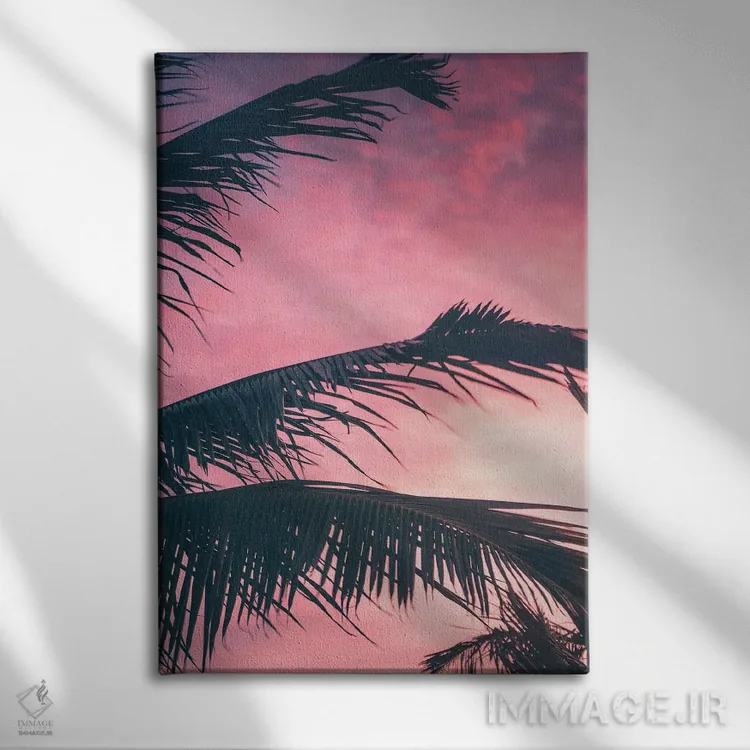 تابلو دکوراتیو غروب گرمسیری شماره یک اثر جکسون رابرتز - نمای روبهرو روی دیوار