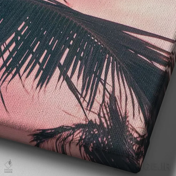 تابلو دکوراتیو غروب گرمسیری شماره یک اثر جکسون رابرتز - نمای نزدیک بافت بوم