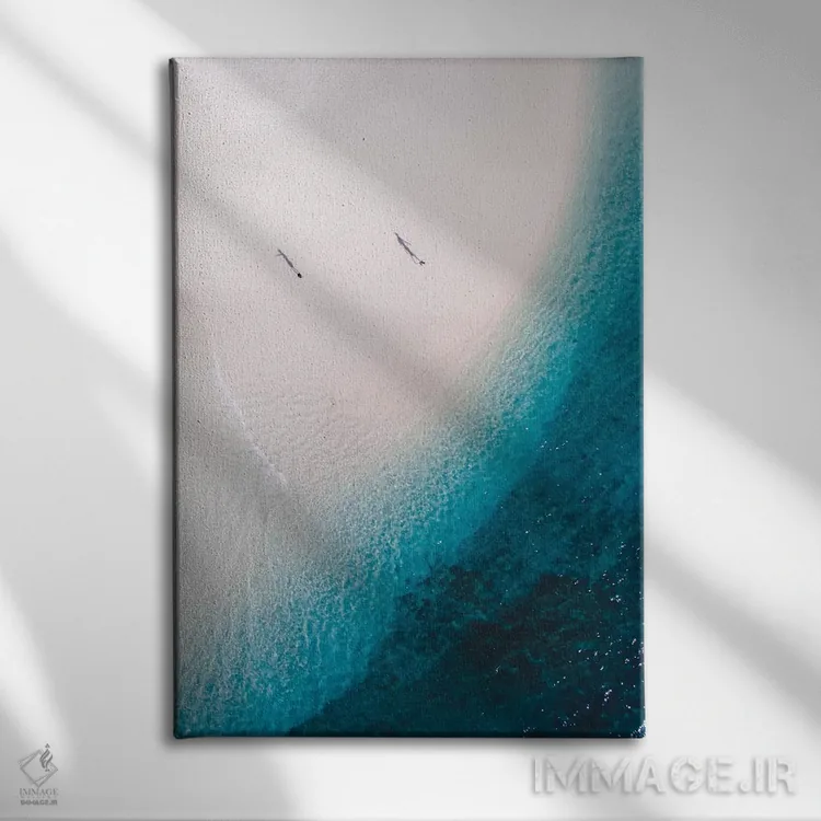 تابلو دکوراتیو خلیج فیروزه ای اثر جکسون رابرتز - نمای روبهرو روی دیوار