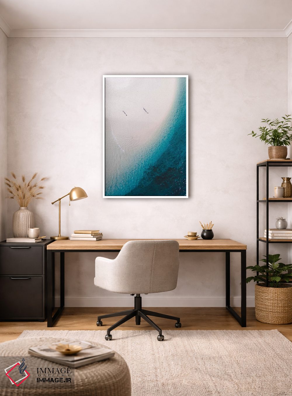 تابلو دکوراتیو خلیج فیروزه ای اثر جکسون رابرتز - D4W