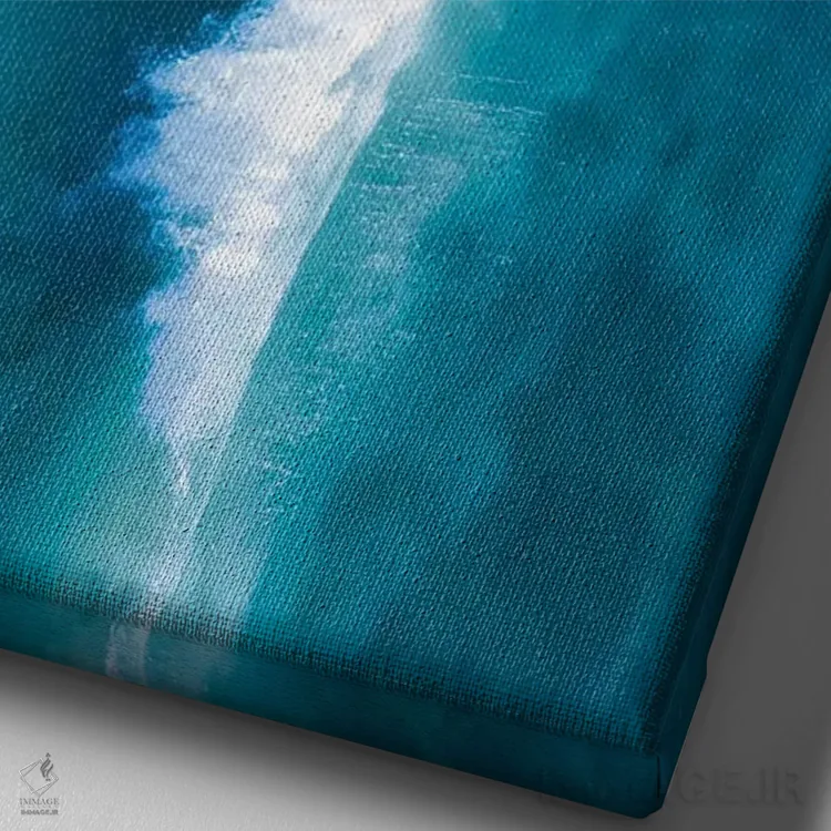 تابلو دکوراتیو شکاف موج شماره یک اثر جکسون رابرتز - نمای نزدیک بافت بوم