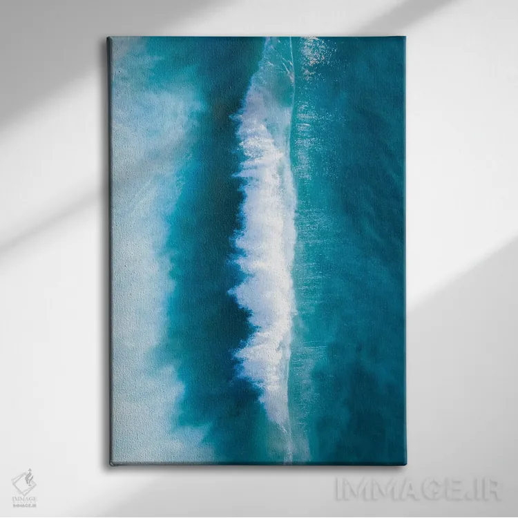 تابلو دکوراتیو شکاف موج شماره یک اثر جکسون رابرتز - نمای روبهرو روی دیوار