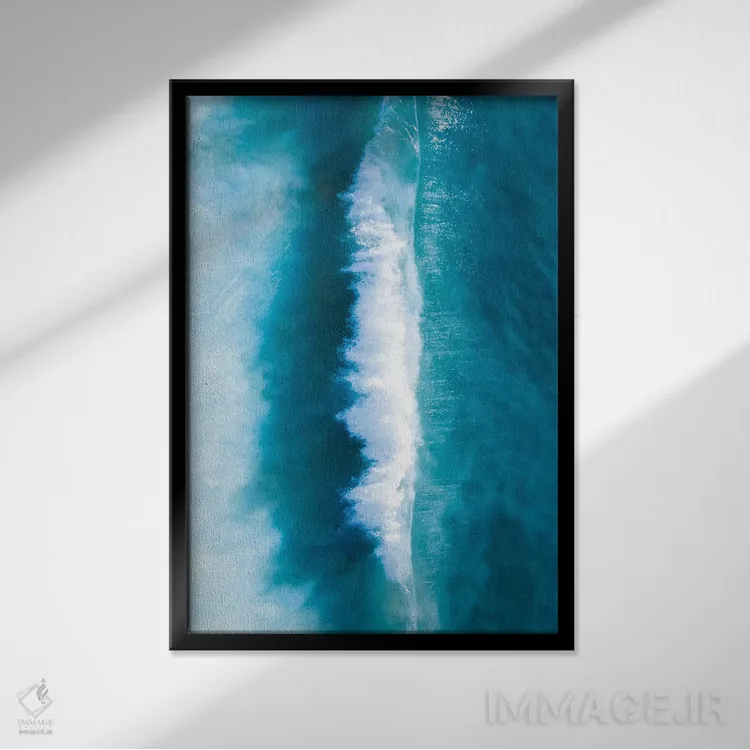 تابلو دکوراتیو شکاف موج شماره یک اثر جکسون رابرتز - نمای قابدار مشکی